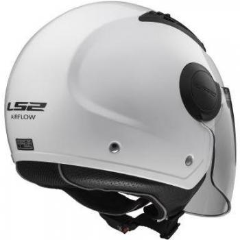 LS2, Casco jet de moto Airflow, XXL, Plateado