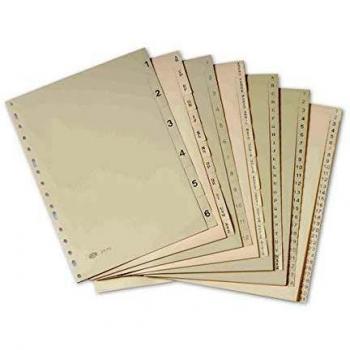 Pardo 257000 - Separador PVC Numerado 1-6, Beige