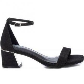 Sandalias Xti 141259 para mujer, color negro con altura de tacón de 6cm