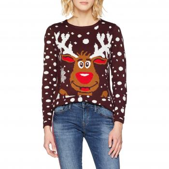 Only Onlx-mas Bell Reindeer L/s Pullover Knt, suéter para Mujer,