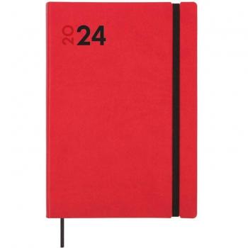 Agenda Finocam 2024 Dynamic Mara Y11 Rojo Catalán 165x240mm Día Página Encuadernada Multilingüe