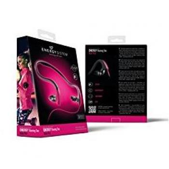 Energy Sistem Running Two - Auriculares de contorno de cuello, color rosa neón