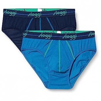 Sloggi Men's Start Midi Briefs (Pack of 2) - Cotton, Multicolor