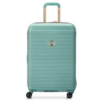 Maleta Delsey Paris Freestyle 83L verde, tipo: maleta trolley, características: capacidad de 83 litros, color verde, diseño de cuatro ruedas dobles para fácil maniobrabilidad