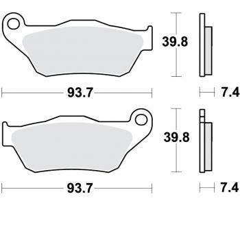 Juego de pastillas de freno sinterizadas TRW MCB786SRM para scooter maxi