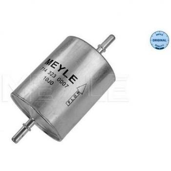 Filtro de combustible MEYLE 714 323 0007, compatible con una variedad de vehículos, diseñado para garantizar un suministro limpio y eficiente de combustible, fabricado con materiales de alta calidad para una durabilidad óptima y rendimiento confiable