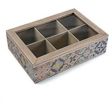 Caja para Infusiones de Madera Versa 17 x 7 x 24 cm
