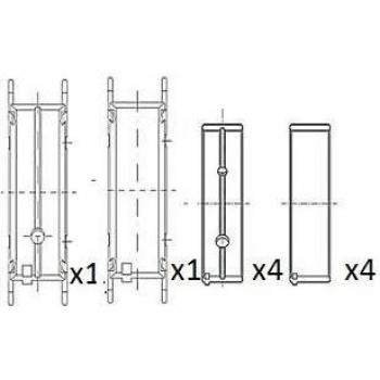 Cojinete de cigüeñal FAI AutoParts BM1068-STD - Main Bearings, crankshaft, estándar