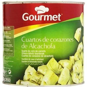 Gourmet - Cuartos de corazones de alcachofa - 1550 g