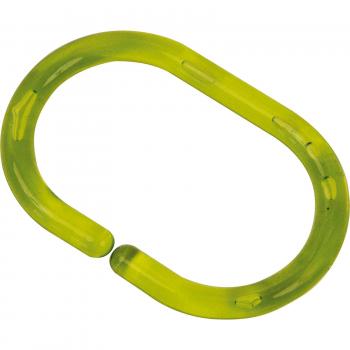 Conjunto de 12 Anillos de Ducha PVC Verde Translúcido