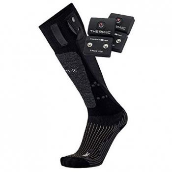 Set de calcetines calefactados Therm-ic PowerSocks Heat Uni + S-Pack 1200, color negro, talla M (39-41), unisex, incluye baterías
