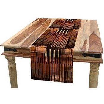 ABAKUHAUS Étnico Camino de Mesa, Geométrica diseño de Las Rayas, Decorativo para el Comedor o Sala