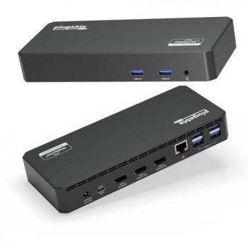 Plugable 12-in-1 USB-C Triple Display Docking Station with 100W Charging and Multiple Ports