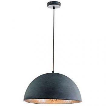 Lámpara colgante Miram gris de metal ø 41cm E27 Globo