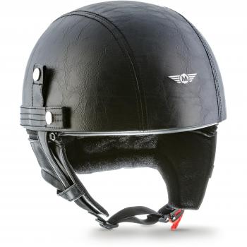 MOTO Helmets D22 - Casco Jet Semi-rígido, Cierre rápido de Fibra de Vidrio