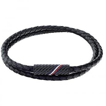 Pulsera de Hombre Tommy Hilfiger 2790469 de Acero Inoxidable y Cuero, Color Azul