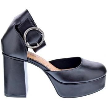 Mustang - Zapatos de salón Sindy para mujer con plataforma, pulsera al tobillo, tacón bloque y altura de 9cm en color negro