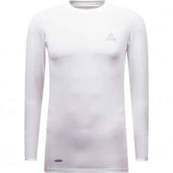 Camiseta de compresión de mangas largas Peak P-cool, color blanco, talla 3XL, para hombre