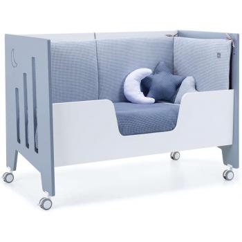 Cuna de colecho 4 en 1 Alondra Omni (60 x 120 cm) - Cuna-cama-escritorio azul