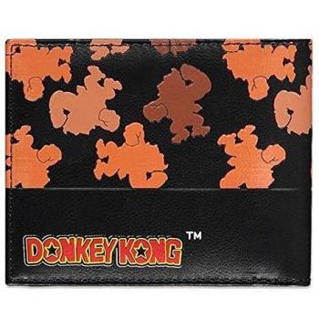 Difuzed Donkey Kong Colour Silhouette All-Over, Accesorio de Viaje- Billetera Plegable Adulto Unisex, Nero, Standard