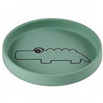 Done by Deer Plato de Silicona Infantil Croco Verde Apto desde el 6º Mes