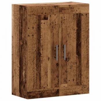 Armario de pared madera de ingeniería envejecida 69,5x34x90 cm Marrón