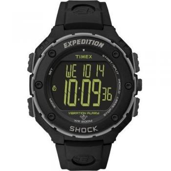 Timex Expedition Shock XL - Reloj análogico para Hombre de cuarzo con correa de resina, color Negro