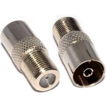 Adaptador de Antena F a Coaxial Hembra/Hembra