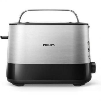 Tostadora Philips Viva Collection HD2635/90 Negra y Titanio 2 Rebanadas