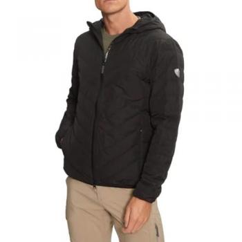 Chaqueta EA7 Emporio Armani Premium Shield Acolchada con Capucha Negra - XXL