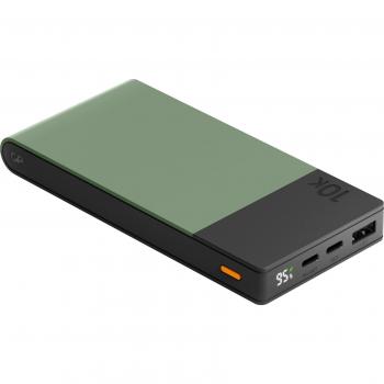 Powerbank GP M2+ 10.000 mAh, Li-Po, 1x USB-A, 2x USB-C, Verde Musgo