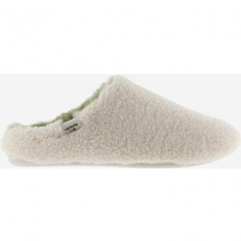 Zapatillas de casa abiertas de mujer con borreguito y pelo suave