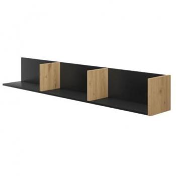 Estantería de pared industrial RAFAEL - L160 cm, 3 nichos, diseño moderno