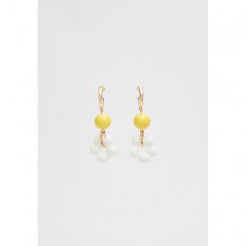 Gold Flower Dangle Earrings OS