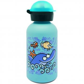 Kukuxumusu Botella Infantil Térmica 0,35L Azul de Acero Inoxidable Tapón HIT