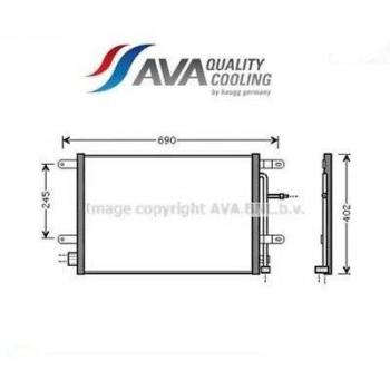 Condensador de Aire Acondicionado PRASCO AI5238 - Alta Calidad, Compatible con Audi A4 B7 Avant, Refrigerante R134a, Aluminio 560
