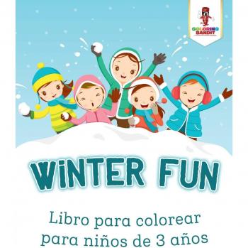 Diversión Invernal: Libro Para Colorear para Niños de 3 Años