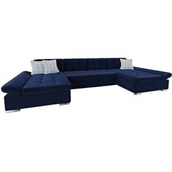Sofá rinconero Comfivo 155, Magic Velvet, Función de descanso, Caja de ropa de cama, 360x160x75cm, U-Forma