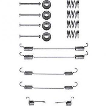 Juego de accesorios para zapatas de freno HELLA 8DZ 355 200-381, compatible con sistemas de frenos Bosch y vehículos CITROEN, DACIA, LADA, MERCEDES-BENZ, RENAULT