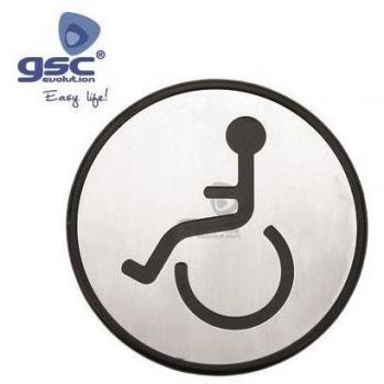 Símbolo Baño Adhesivo Minusválido Ø97mm GSC 003301398
