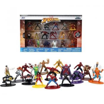 Jada Set de 18 Nanofiguras Marvel Spiderman de Metal 4cm Coleccionismo