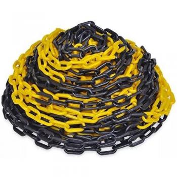 vidaXL Cadena de Advertencia de colores Amarilla y Negra 30m Material Plástico