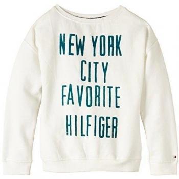 Tommy Hilfiger AMIRA BN HWK L/S - Sudadera para niñas, color elfenbein