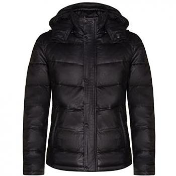 Infinity Leather Men's Quilted Black Puffer Bomber Jacket - Alicante - Size 5XL