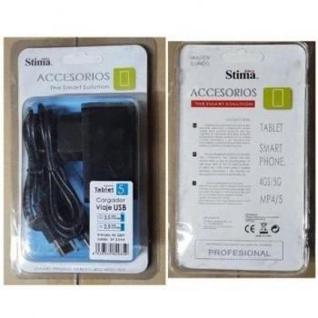 Cargador para tablet 5Voltios 2.0 amperios 2 Conectores 3.5 mm 2.35mm