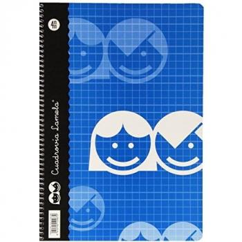 Lamela 07F004 - Cuaderno Básico Tipo Folio, 80 Hojas, 4 mm, Colores Surtidos