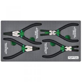 Inserto para carro de herramientas TOPTUL GEA0408 - Pinza para circlips, fabricado en acero al carbono, acabado en óxido negro, diseño ergonómico, capacidad de agarre precisa y duradera