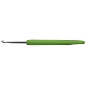 Gancho de ganchillo 3,5 mm, longitud 13,3 cm, color verde lima, 1 pieza