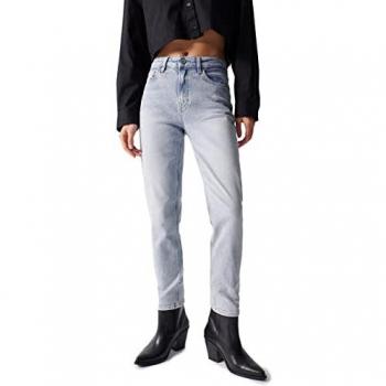 Vaqueros Slim Cropped de Mujer Salsa Jeans Tiro Alto Claro
