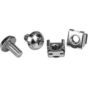 StarTech.com Rack Screws – 20 Pack – Installation Tool – 12 mm M6 Screws – M6 Nuts – Cabinet Mounting Screws and Cage Nuts